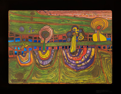 Vorstadtzeile von Friedensreich Hundertwasser